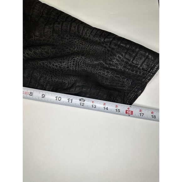 Vera Pelle Leather Jacket Women’s Black Zip Up Made In Italy Size 44 - Picture 11 of 12